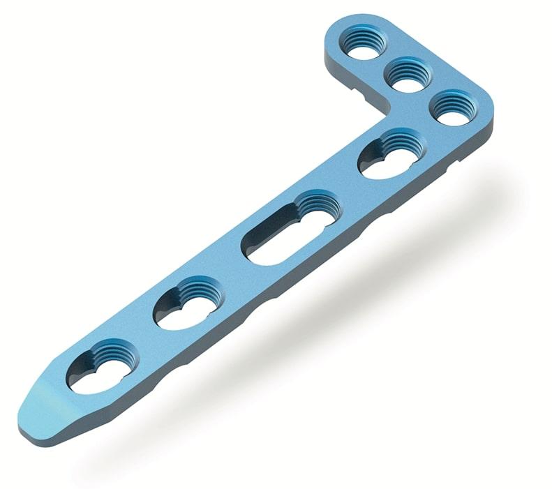 Auxein - 2.4мм Блокуючий “L” Дорсолатеральний дистальний промінь пластина (3 головних отв.)